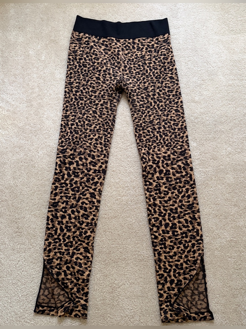 Leopard Print Split Flare legging